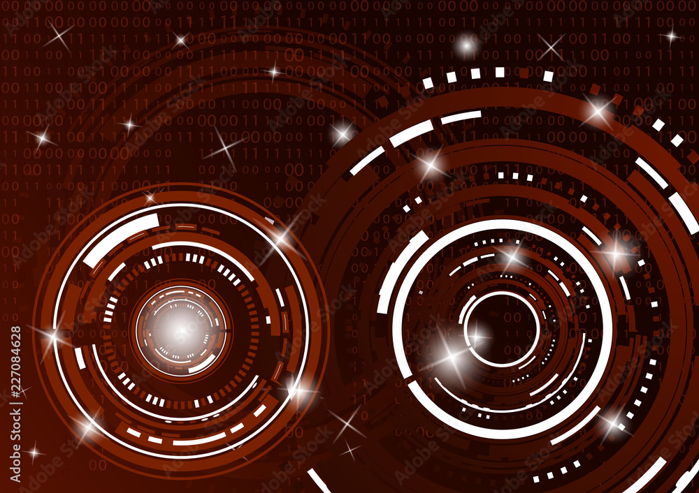 Poster modern abstract technology in design. the concept of communication, innovation. the circle of digita