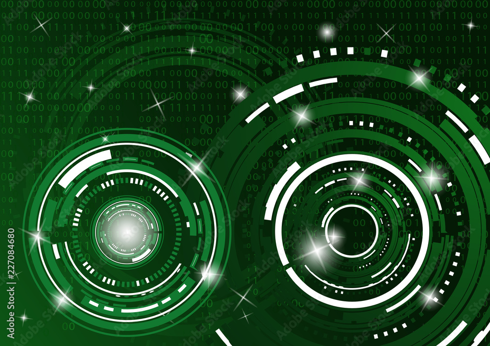 Poster modern abstract technology in design. the concept of communication, innovation. the circle of digita