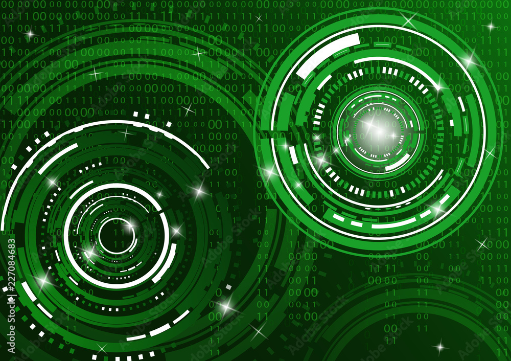 Poster modern abstract technology in design. the concept of communication, innovation. the circle of digita