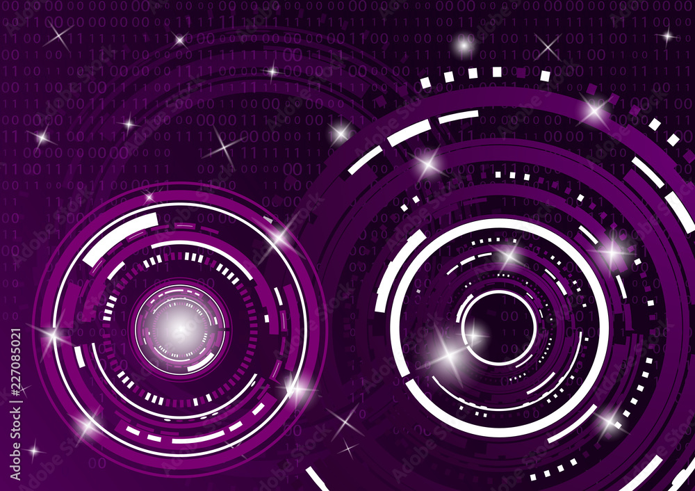 Poster modern abstract technology in design. the concept of communication, innovation. the circle of digita