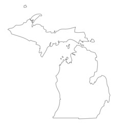 Michigan - map state of USA