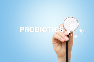 Probiotics. Health improvement. Medication and medicine concept.