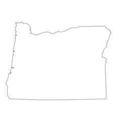 Oregon - map state of USA