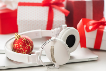 Tablet and headphone best Christmas gifts. Christmas shopping ideas