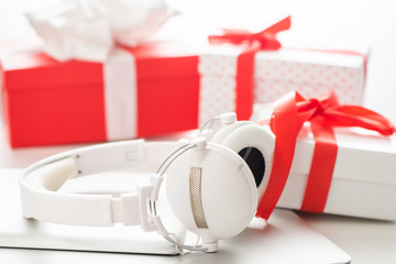 Tablet and headphone best Christmas gifts. Christmas shopping ideas