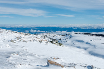 Beautiful Snow Road in Serra da Estrela, Portugal