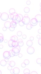 Light pastel colored background with pink bubbles. Wallpaper, texture pink balloons. 3D illustration