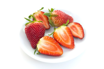 fresh strawberry isolated on white background