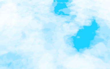 Background of abstract white color smoke isolated on blue color background. The wall of white fog. 3D illustration