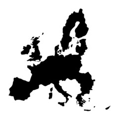 Black map country of European Union