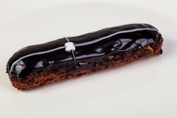 Tasty Eclair with cream