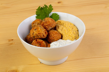 Falafel with humus