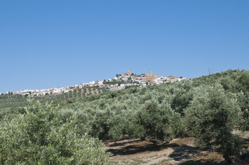 Blick auf Espejo, Andalusien, Spanien