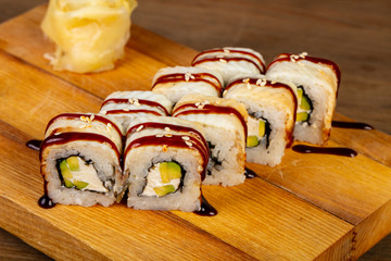 Japanese roll with eel