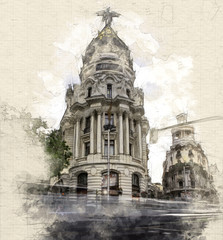 Life in Madrid - obrazy, fototapety, plakaty