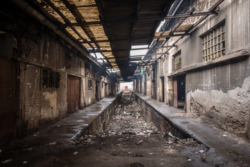 Naklejka na ściany i meble Afghan refugee site in Belgrade