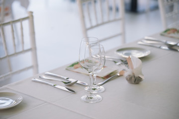 fancy table set for a wedding dinner