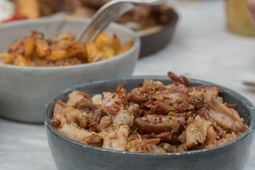 Turkish food kokorec.