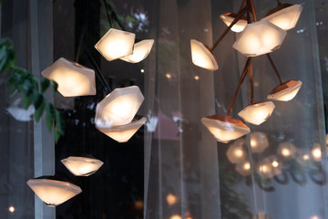 beautiful lamp in house