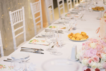fancy table set for a wedding dinner