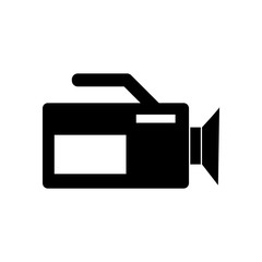 Cinema camera icon, logo on white background