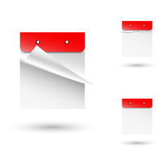 Calendar set on a white background with a clean sheet and a place for text. Vector illustration EPS10