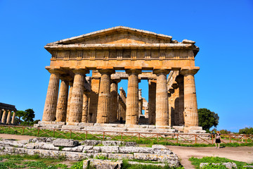 the temple of Neptune It was built in the Doric order around 460–450 BC Paestum Italy