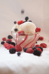 berries and cream