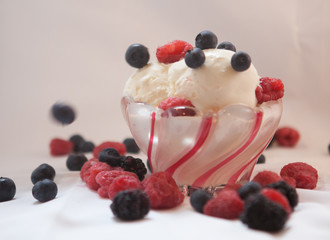 berries and cream
