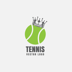 tennis ball vector icon, tennis tournament logo