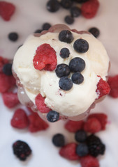berries and cream