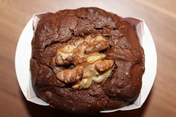 Schokomuffin in der Backform