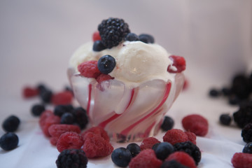 berries and cream