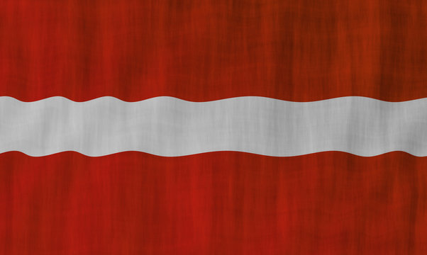 Illustration of a flying Latvian flag