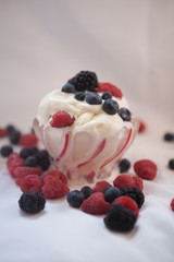 berries and cream