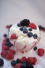 berries and cream