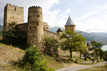 Fototapeta na wymiar Ananuri monastery exterior, Georgia.