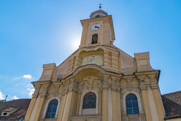 Fototapeta na wymiar Saints Peter and Paul Catholic Church in Brasov, Romania