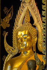 Beautiful Golden Buddha statues at Wat Phra Si Rattana Mahathat also colloquially referred to as Wat Yai is a Buddhist temple (wat) It is a major tourist attraction Phitsanulok,Thailand.