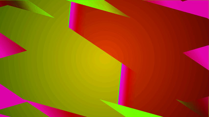 Background in paper style. Of multi-colored details.