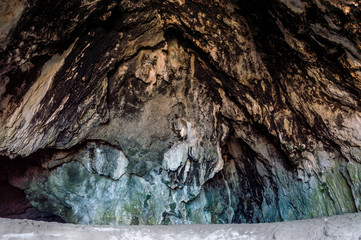Stunning cave in the seacoast of Palinuro Cilento Italy