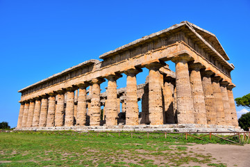 the temple of Neptune It was built in the Doric order around 460–450 BC Paestum Italy
