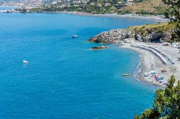Fototapeta premium Panoramic view of the Tyrrhenian coast of Basilicata near Maratea