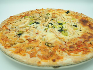 Pizza de pavo y calabacín
