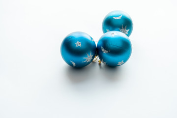Blue balls on white