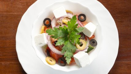 fresh salad on a plate