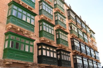 bow window in Valletta - malta