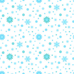 Snowflake simple seamless pattern