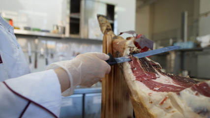 Jamon serrano sliced