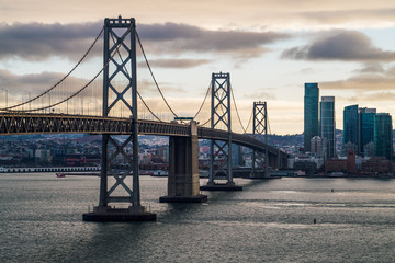 Fototapeta na wymiar San Francisco - Oakland Bay Bridge